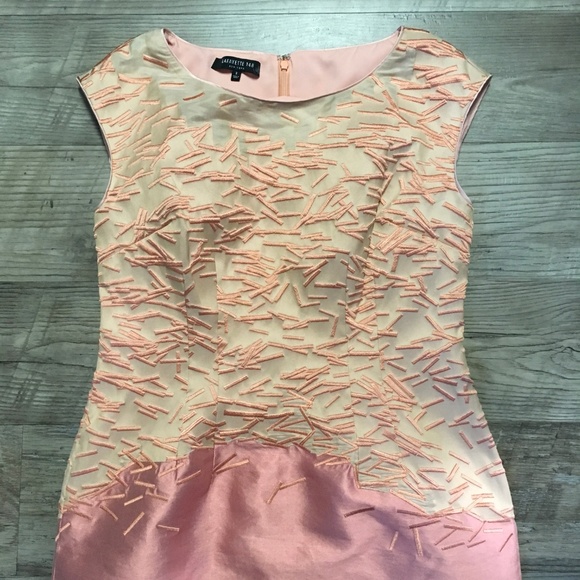 Lafayette 148 Womens Dress Sz 2 Peach Orange Party - Picture 3 of 5
